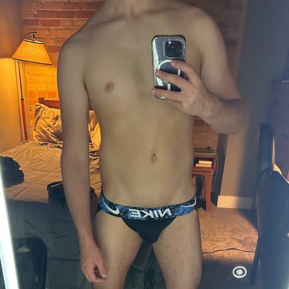 Nike DRI-FIT Essential MICRO JOCK Strap (Black/Blue, Medium) - Picture 2 of 5